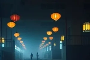 雨夜不间断放映影片封面：雨滴打在放映厅玻璃窗上
